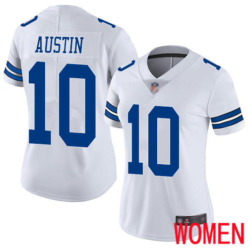 Women Dallas Cowboys Limited White Tavon Austin Road #10 Vapor Untouchable NFL Jersey
